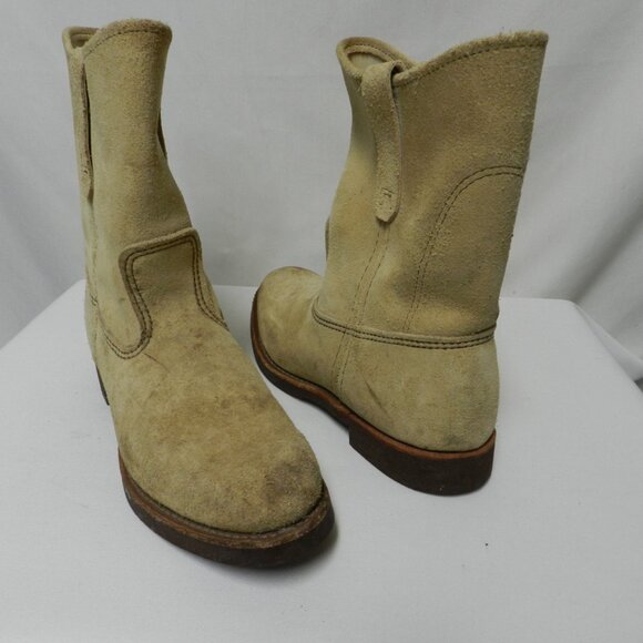 Red Wing 1188 Pecos Suede Steel Top pull-on boots Work Vintage USA Size Sz 7.5 - Picture 14 of 14